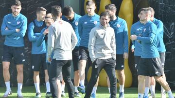 Marcelino, en la sesión de ayer