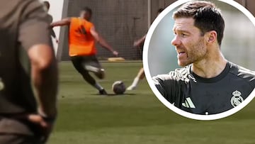 Primer entrenamiento de Mbappé con Xabi Alonso y hace esta burrada delante de él