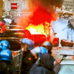 Nápoles-Eintracht, un día de infierno en la ciudad