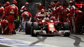 Kimi Raikkonen durante el GP Singapur 2016.