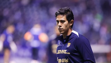 Jose Juan Macias of Pumas during the 17th round match between Cruz Azul and Pumas UNAM as part of the Liga BBVA MX, Torneo Apertura 2025 at Cuauhtemoc Stadium, on November 08, 2025 in Puebla, Mexico.