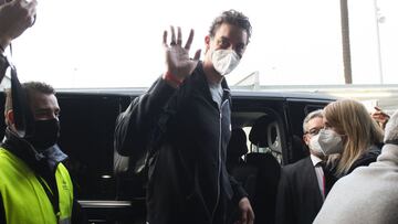 Pau Gasol, a su llegada a Barcelona.