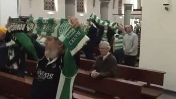 Gladbach y Celtic hermanos: 'Never walk alone' en la iglesia
