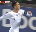 El imponente póker de Cristiano en el 5-1 de Portugal