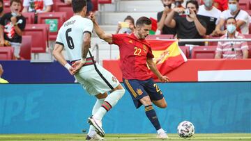 Sarabia dejo muy buenas sensaciones el tiempo que estuvo sobre el terreno de juego ante Portugal. 