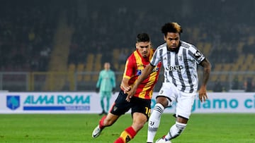 LECCE, ITALY - OCTOBER 29: Weston McKennie of Juventus during the Serie A match between US Lecce and Juventus at Stadio Via del Mare on October 29, 2022 in Lecce, Italy. (Photo by Daniele Badolato - Juventus FC/Juventus FC via Getty Images)