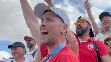 El esposo de Francisca Crovetto encabeza los festejos de Chile en París y así reacciona ella: emoción total