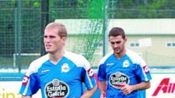 <b>DE VUELTA. </b>Álex Bergantiños se incorporó ayer a los entrenamientos aunque su salida es inminente.