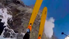 Un esquiador cae desde un acantilado de más de 50 metros y sobrevive: ¡de no creer!