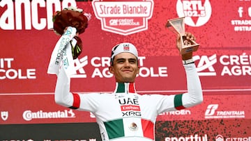 Isaac del Toro termina en la tercera posición en Strade Bianche