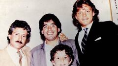 Diego Maradona y Luis Miguel tras su concierto