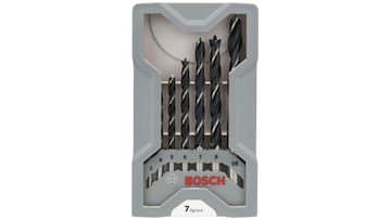 Set de siete brocas helicoidales brad point para madera dura y blanda Bosch Professional con estuche de almacenamiento en Amazon