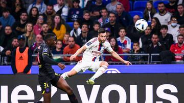 31 Kevin KEBEN BIAKOLO (tfc) - 03 Nicolas TAGLIAFICO (ol) during the Ligue 1 Uber Eats match between Lyon and Toulouse at Groupama Stadium on October 7, 2022 in Lyon, France. (Photo by Philippe Lecoeur/FEP/Icon Sport via Getty Images) - Photo by Icon sport