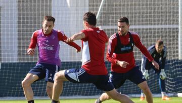 Entrenamiento de Osasuna en Tajonar.