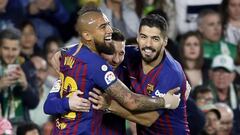 Vidal fue titular en un nuevo show de Lionel Messi
