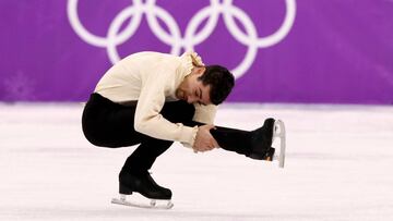 Javier Fern&aacute;ndez compite durante la final de patinaje art&iacute;stico durante los Juegos Ol&iacute;mpicos de Pyeongchang.