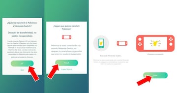 El proceso de transferencia es irreversible: los Pok&eacute;mon enviados a los juegos de Switch no pueden volver a Pok&eacute;mon GO