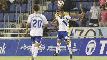 Undabarrena, en la disputa del encuentro de Copa del Rey ante el Cádiz en el Heliodoro Rodríguez López.