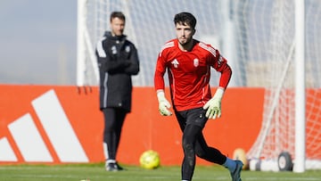 Ander Astralaga en un entrenamiento.