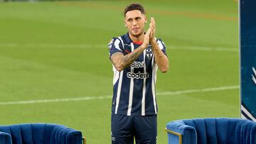 Lucas Ocampos during the presentation of new reinforcement of the Monterrey Team as part of the Torneo Apertura 2024 of the Liga BBVA MX, at BBVA Bancomer Stadium, on September 08, 2024, Monterrey, Nuevo Leon, Mexico
