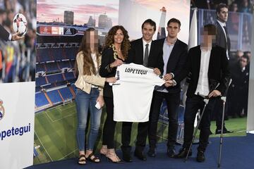 Julen Lopetegui con su familia.