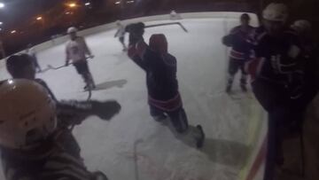 Lamentable agresión a un árbitro en un partido de hockey hielo
