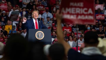 20 June 2020, US, Tulsa: US President Donald Trump speaks to his supporters during his campaign rally. Photo: Tyler Tomasello/ZUMA Wire/dpa
 
 
 20/06/2020 ONLY FOR USE IN SPAIN