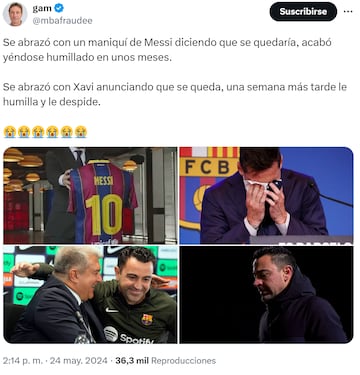 Las redes, sin piedad con la destitución de Xavi