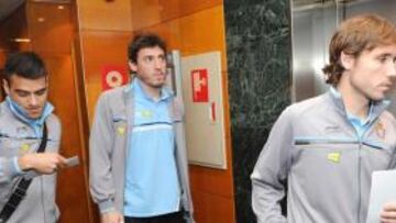 <b>EX DEPORTIVISTAS. </b>Duscher y Verdú, dos viejos conocidos del Deportivo, serán titulares y llevarán la manija del Espanyol en Riazor.