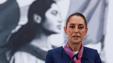 Mexico's President Claudia Sheinbaum attends a press conference on the country's first judicial election, held on June 1, at the National Palace, in Mexico City, Mexico June 2, 2025. REUTERS/Henry Romero