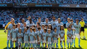 Formaci&oacute;n inicial del Celta en el partido disputado por el conjunto vigu&eacute;s contra el Athletic en Bala&iacute;dos.