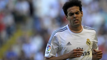 Kak&aacute; celebra un gol con el Real Madrid en el Teresa Herrear