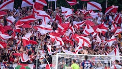 La afición de Vallecas, en el último partido de la 21-22.