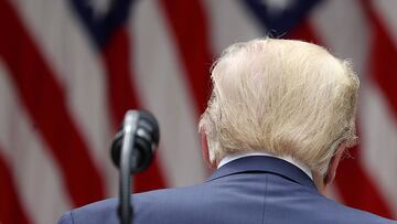 FILE PHOTO: U.S. President Donald Trump turns away and departs as reporters ask questions after the president made an announcement about U.S. trade relations with China and Hong Kong in the Rose Garden of the White House in Washington, U.S., May 29, 2020.