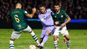 Hazard, en el encuentro de Copa ante el Cacereño.