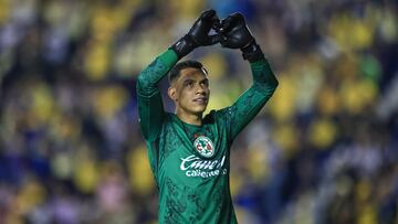 Luis Malagon of America during the round of 16 second leg match between America and Guadalajara as part of the CONCACAF Champions Cup 2025, at Ciudad de los Deportes Stadium on March 12, 2025 in Mexico City, Mexico.