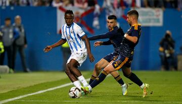 Cissé, durante el último partido jugado en Butarque ante la Ponferradina.