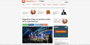 Telemetro de Panamá resaltó el partido que reeditará la final de Copa América entre Chile y Argentina.