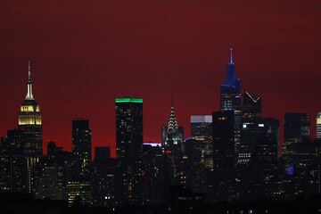 Partido de semifinales del US Open de tenis entre Carlos Alcaraz y Frances Tiafoe.