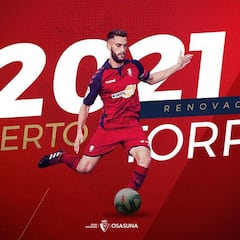 Torres renueva un año con Osasuna, hasta 2021
