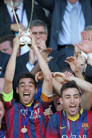 El Barcelona se proclamó primer campeón de la Champions League juvenil al imponerse al Benfica por 0-3, en partido disputado en Nyon.