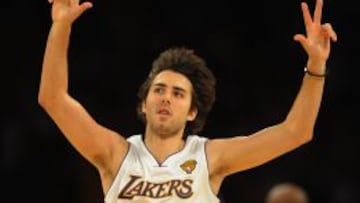 Sasha Vujacic, durante su etapa en los Lakers.