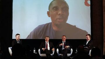 Acto electoral 'Estimen el Barça', con Joan Laporta, Rafael Yuste, Xavier Budo.