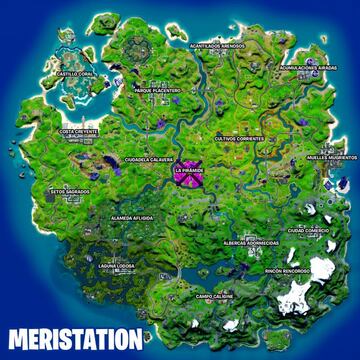 Mapa de la Temporada 8 de Fortnite Cap&iacute;tulo 2 tras el parche 18.40