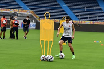 La Selección Colombia entrenó por primera vez en el Metropolitano para preparar el duelo ante Argentina. Activación física, movilidad y definición fueron los trabajos del equipo nacional 