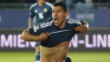 &Uacute;NICO GOL. El tanto de Ag&uuml;ero en el minuto 55 dio la primera victoria al combinado argentino en la presente Copa Am&eacute;rica.