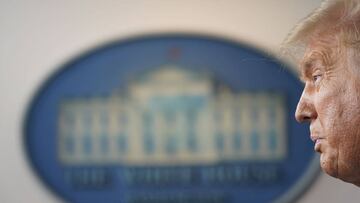 Washington (United States), 12/08/2020.- US President Donald J. Trump holds a news briefing at the White House, in Washington, DC, USA, 12 August 2020. (Estados Unidos) EFE/EPA/Chris Kleponis / POOL