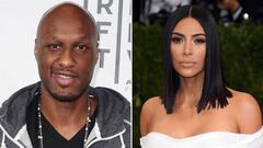 Im&aacute;genes del exjugador de la NBA Lamar Odom y de la celebrity Kim Kardashian.
