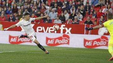 Munir, en el segundo tanto del Sevilla ante el Rayo.