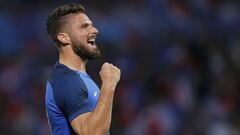 Giroud, en el &uacute;ltimo partido con Francia.